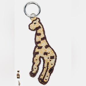 Zara Beaded Giraffe Keychain Bag Charm 6657/610
